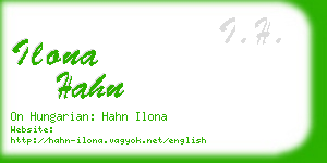 ilona hahn business card